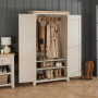 Cheshire Dove Grey Double Hallway Coat & Shoe Cupboard