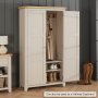 Cheshire Dove Grey Double Shaker Kitchen Pantry Storage Cupboard