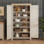 Cheshire Dove Grey Double Shaker Kitchen Pantry Storage Cupboard