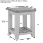 Cheshire Whitewash Oak Side Lamp Table with Slatted Shelf