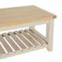 Cheshire Dove Grey Painted Coffee Table with Slatted Shelf