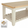 Cheshire Dove Grey Painted Coffee Table with Slatted Shelf