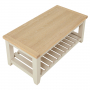 Cheshire Dove Grey Painted Coffee Table with Slatted Shelf