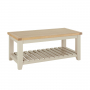 Cheshire Dove Grey Painted Coffee Table with Slatted Shelf