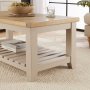 Cheshire Dove Grey Painted Coffee Table with Slatted Shelf