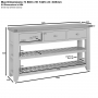 Cheshire Oak Large 3 Drawer Hall Console Table