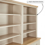 Cheshire Dove Grey Painted Extra Large 4 Door Sideboard with Bookcase Dresser Top