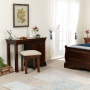 French Hardwood Mahogany Stained Dressing Table and Stool Set