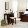 French Hardwood Mahogany Stained Dressing Table and Stool Set
