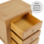 Cheshire Weathered Limed Oak 3 Drawer Bedside Table