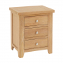 Cheshire Weathered Limed Oak 3 Drawer Bedside Table