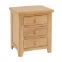 Cheshire Weathered Limed Oak 3 Drawer Bedside Table