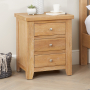 Cheshire Weathered Limed Oak 3 Drawer Bedside Table