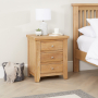 Cheshire Weathered Limed Oak 3 Drawer Bedside Table