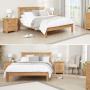 Cheshire Weathered Limed Oak 3 Drawer Bedside Table