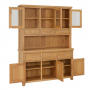 Cheshire Weathered Limed Oak Large Glazed Dresser Sideboard