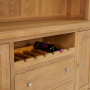 Cheshire Weathered Limed Oak Large Glazed Dresser Sideboard with Wine Rack