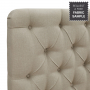 Chesterfield Button 5ft King Size Storage Ottoman Bed - Natural Linen Fabric