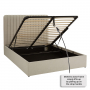 Savoy Fluted 5ft King Size Storage Ottoman Bed - Natural Linen Fabric
