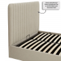 Savoy Fluted 5ft King Size Storage Ottoman Bed - Natural Linen Fabric