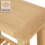 Marbury Classic Oak Trestle Sofa Side Lamp Table