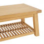 Marbury Classic Oak Trestle Coffee Table with Slatted Shelf