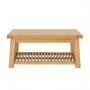 Marbury Classic Oak Trestle Coffee Table with Slatted Shelf
