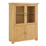 Marbury Classic Oak Glazed Display Cabinet