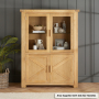 Marbury Classic Oak Glazed Display Cabinet