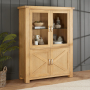 Marbury Classic Oak Glazed Display Cabinet