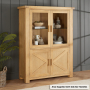 Marbury Classic Oak Glazed Display Cabinet