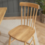 Marbury Classic Oak 2m Trestle Dining Table and 6 Oak Spindle Back Dining Chair Set