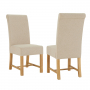 Marbury Classic Oak Natural Boucle Fabric Dining Chair