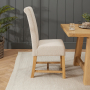 Marbury Classic Oak Natural Boucle Fabric Dining Chair