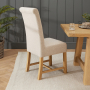 Marbury Classic Oak Natural Boucle Fabric Dining Chair