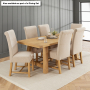 Marbury Classic Oak Natural Boucle Fabric Dining Chair