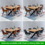 Metro Industrial Oak Medium 1.9m Starburst Dining Table – 6 to 8 Seat