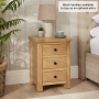 Marbury Oak 3 Drawer Bedside Table
