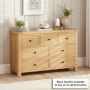 Marbury Oak 3 over 4 Drawer Wide Chest