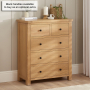 Marbury Oak 2 over 3 Drawer Chest