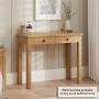 Marbury Oak 2 Drawer Dressing Table Set with Stool