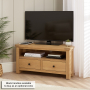 Marbury Oak Corner TV Unit Stand – Up to 50” Widescreen TV Size