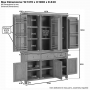Marbury Slate Grey Painted Triple Kitchen Larder Pantry Cupboard
