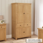 Marbury Oak Double Kitchen Larder Pantry Cupboard