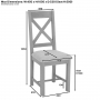 Marbury Oak 1.8m Cross Leg Dining Table and 6 Cross Back Chairs