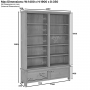 Marbury Cream Painted Extra Large Grand Double Library Bookcase with 2 Drawers