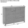 Marbury Putty Grey Painted Extra Large Jumbo 10 Drawer Chest
