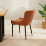 Paloma Honeycomb Dining Chair – Tan Brown Faux Leather
