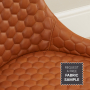 Paloma Honeycomb Dining Chair – Tan Brown Faux Leather