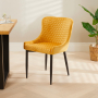 Paloma Honeycomb Dining Chair – Mustard Velvet